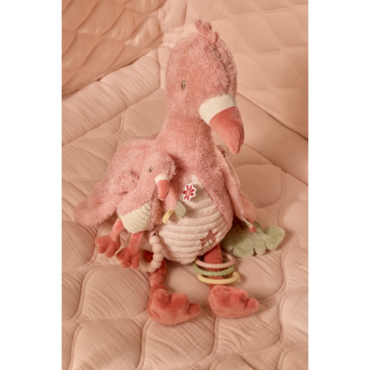 Peluche d'activités rose, blanc cassé, LITTLE DUTCH