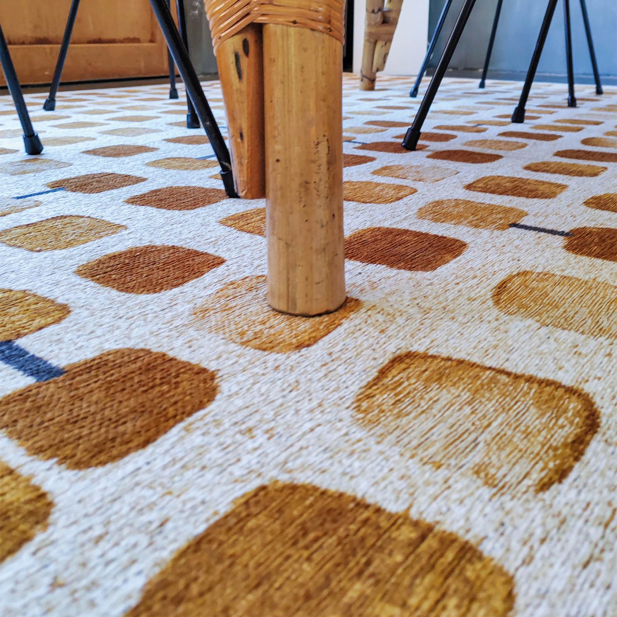 Tapis intérieur/extérieur tissé plat PEACHY jaune, NOVATREND