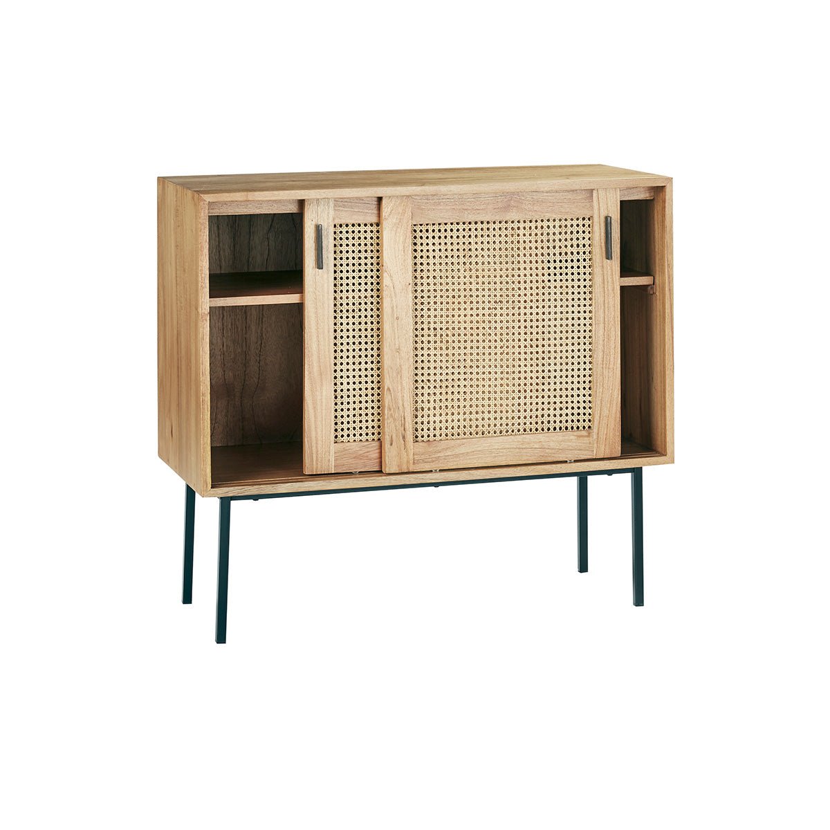 Commode en bois massif et cannage 100 cm AUBIN naturel, BERAH GETAH