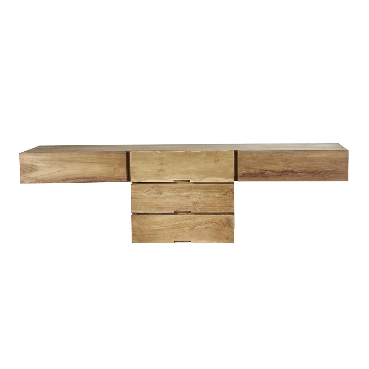 Meuble de salle de bain en teck massif 160 cm MILAN naturel, BERAH GETAH