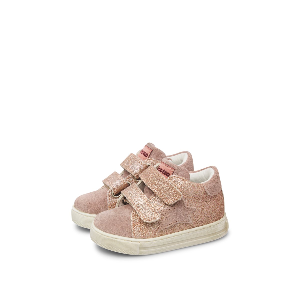 Sneakers en daim et tissu SASHA VL rose poudré-, FALCOTTO