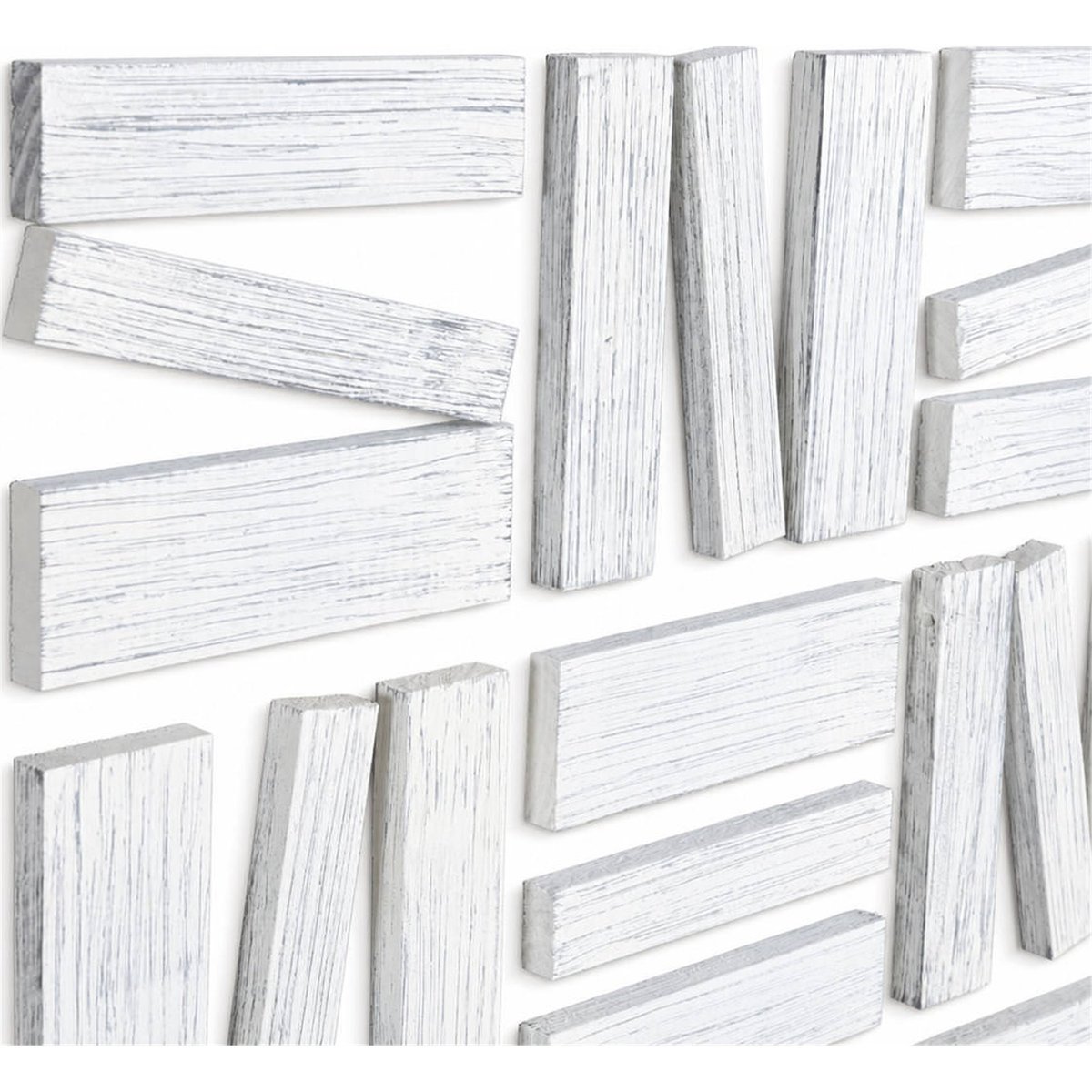 Tableau mural abstrait en bois et verre blanc et brun, RECOLLECTION