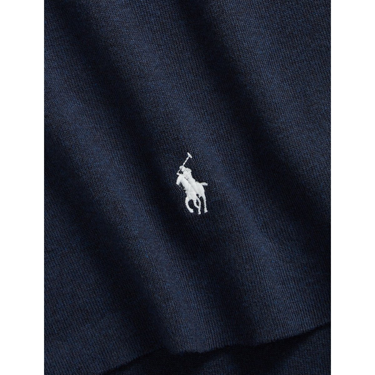 Set composto da sciarpa e berretto, in cotone marine chiné, POLO RALPH LAUREN