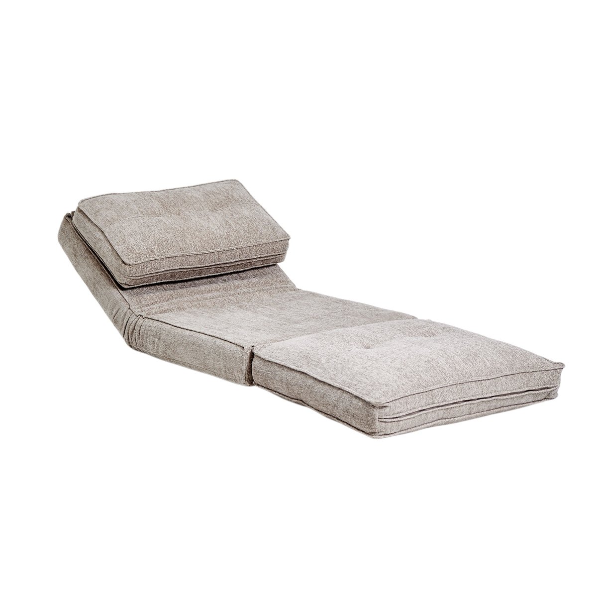 Fauteuil chauffeuse convertible en tissu, BRAGA gris, NORDLYS