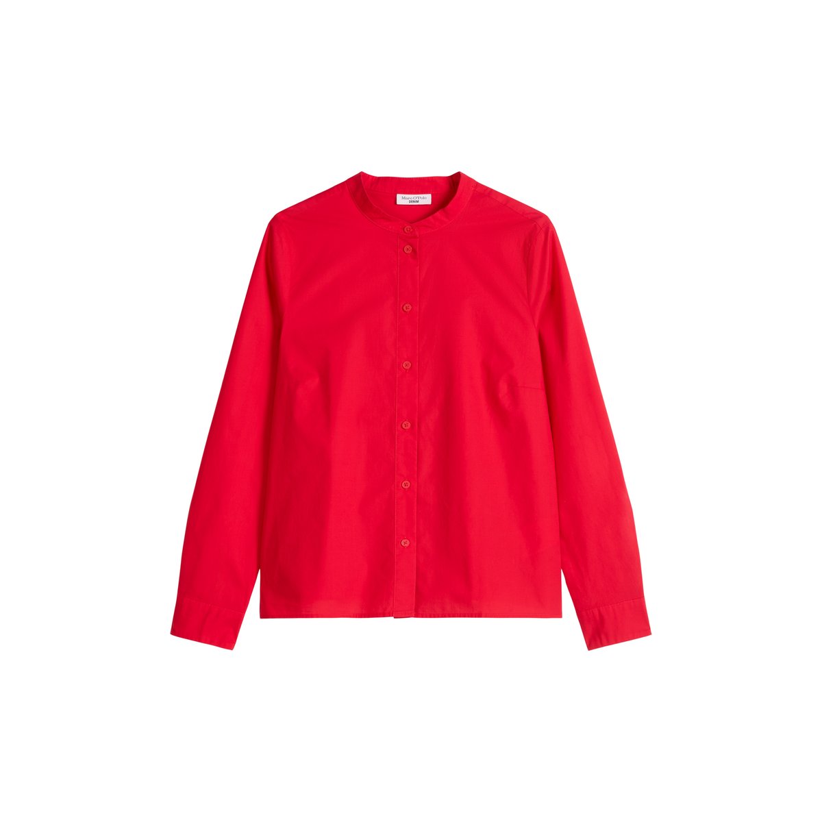 Blouse avec détail de plis regular en pur coton bio rouge clair, MARC O’POLO DENIM