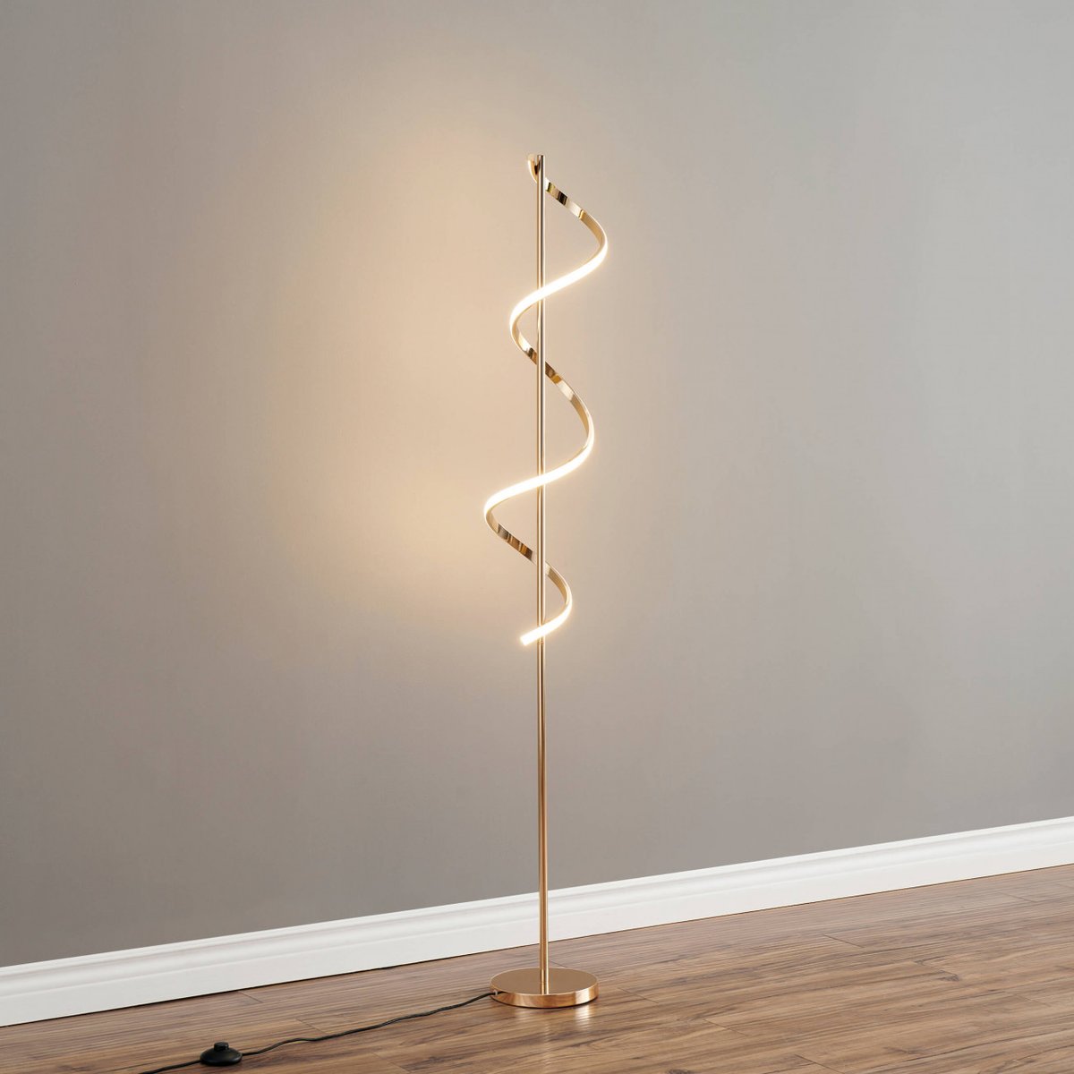 Lampadaire au design saisissant - SIMARIA doré rose, KOSILUM