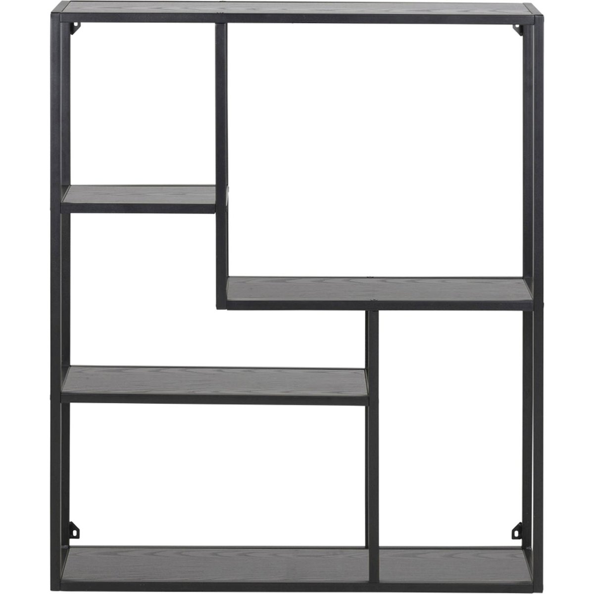 Étagère murale asymétrique métal style loft gris, RECOLLECTION