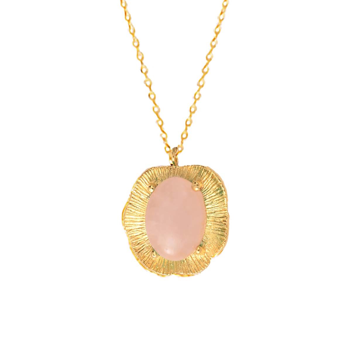 Collier quartz rose doré - swann rose, CAROLINE NAJMAN