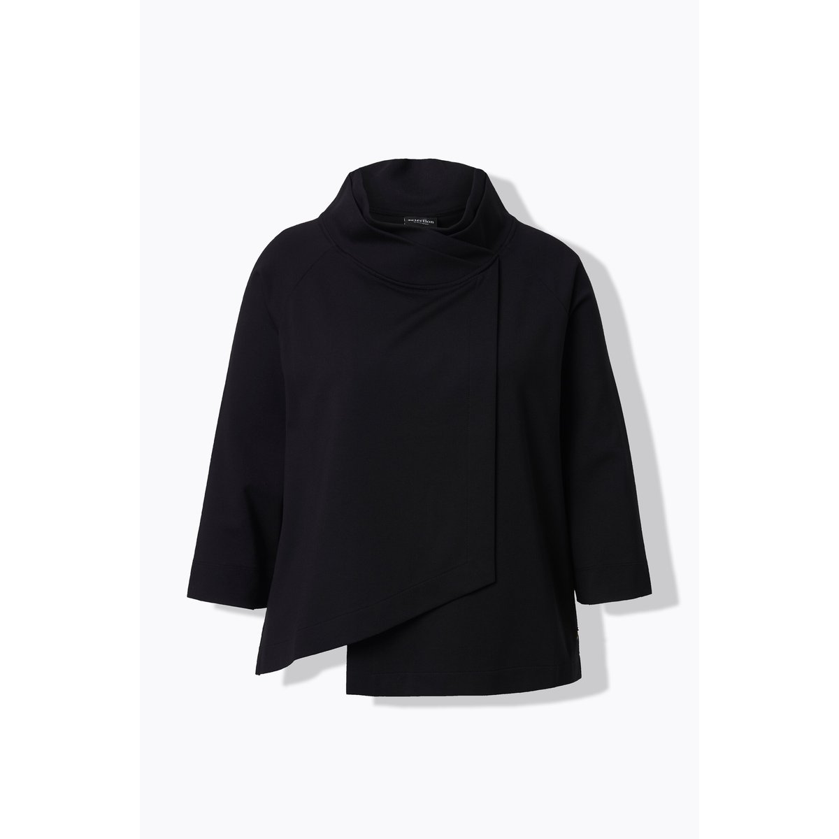 Sweat-shirt point de Rome noir, ULLA POPKEN