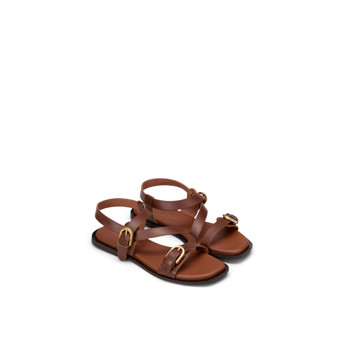 Sandale modèle Blanca en cuir de vache noble braun, MARC O'POLO