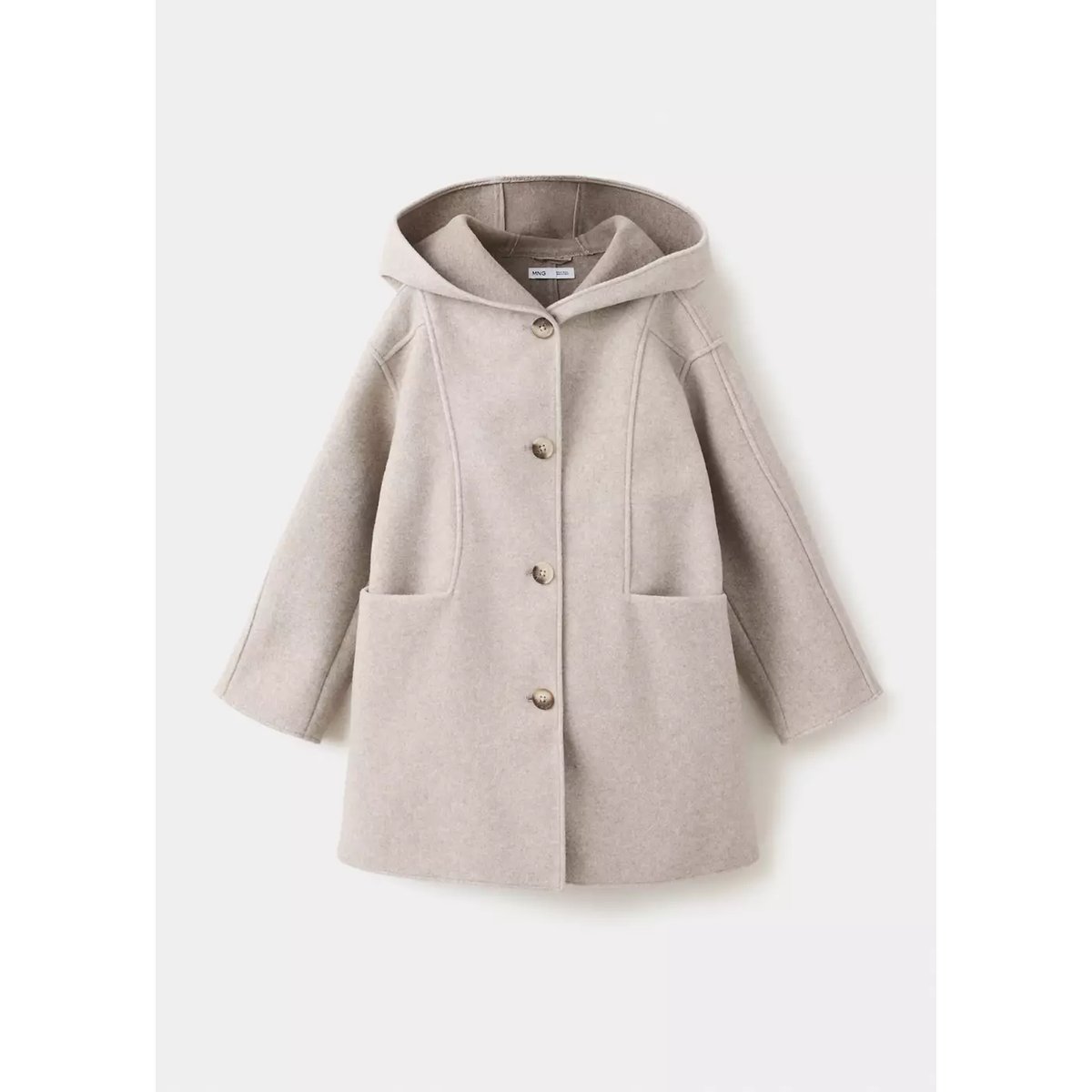 Manteau long drap de laine sable, MANGO KIDS