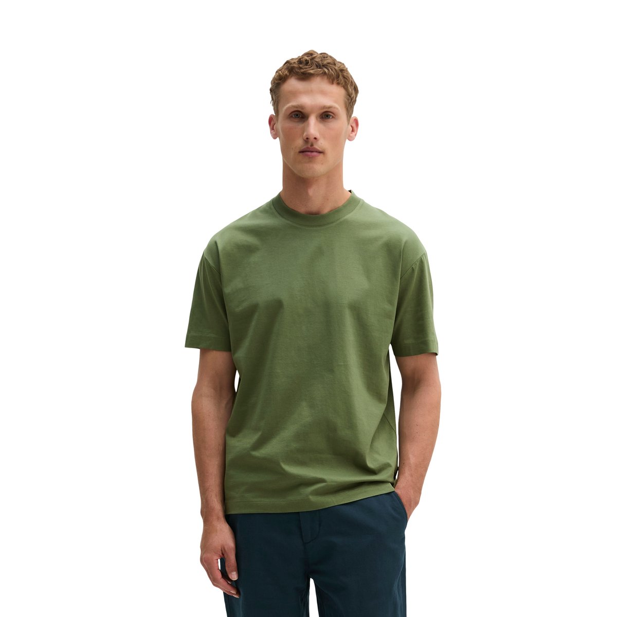T-shirt loose en pur coton bio vert, MARC O'POLO