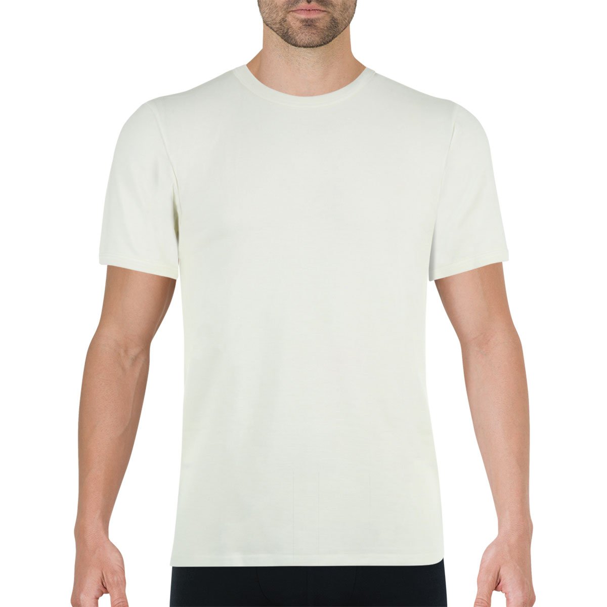 Tee shirt col rond manches courtes ligne chaude noir, EMINENCE