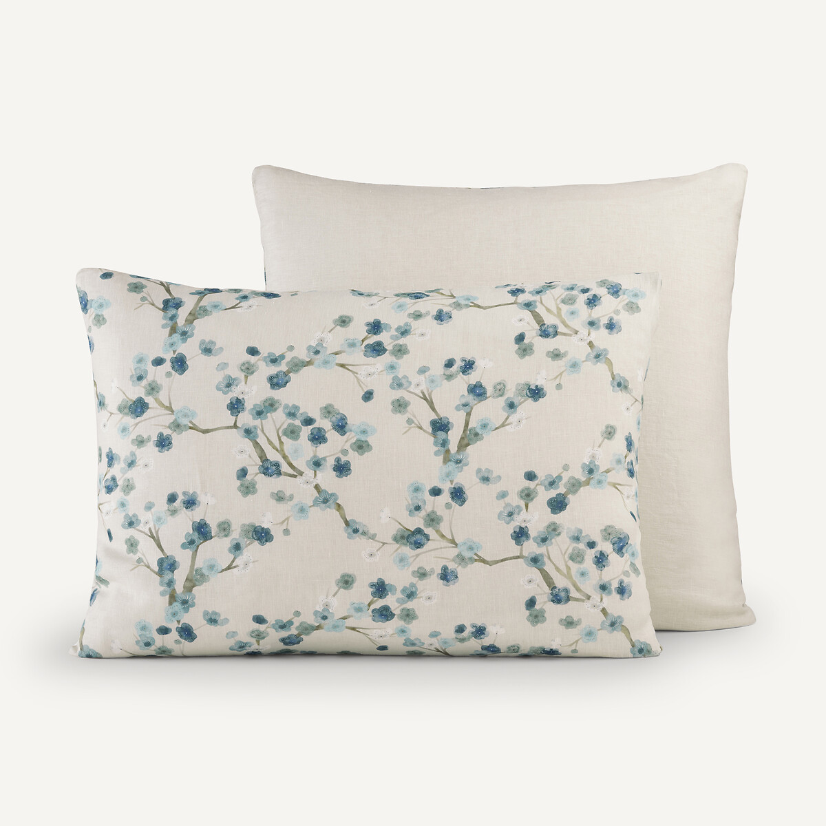 Nagoya Cotton & Hemp Pillowcase chalk/floral print, AM.PM
