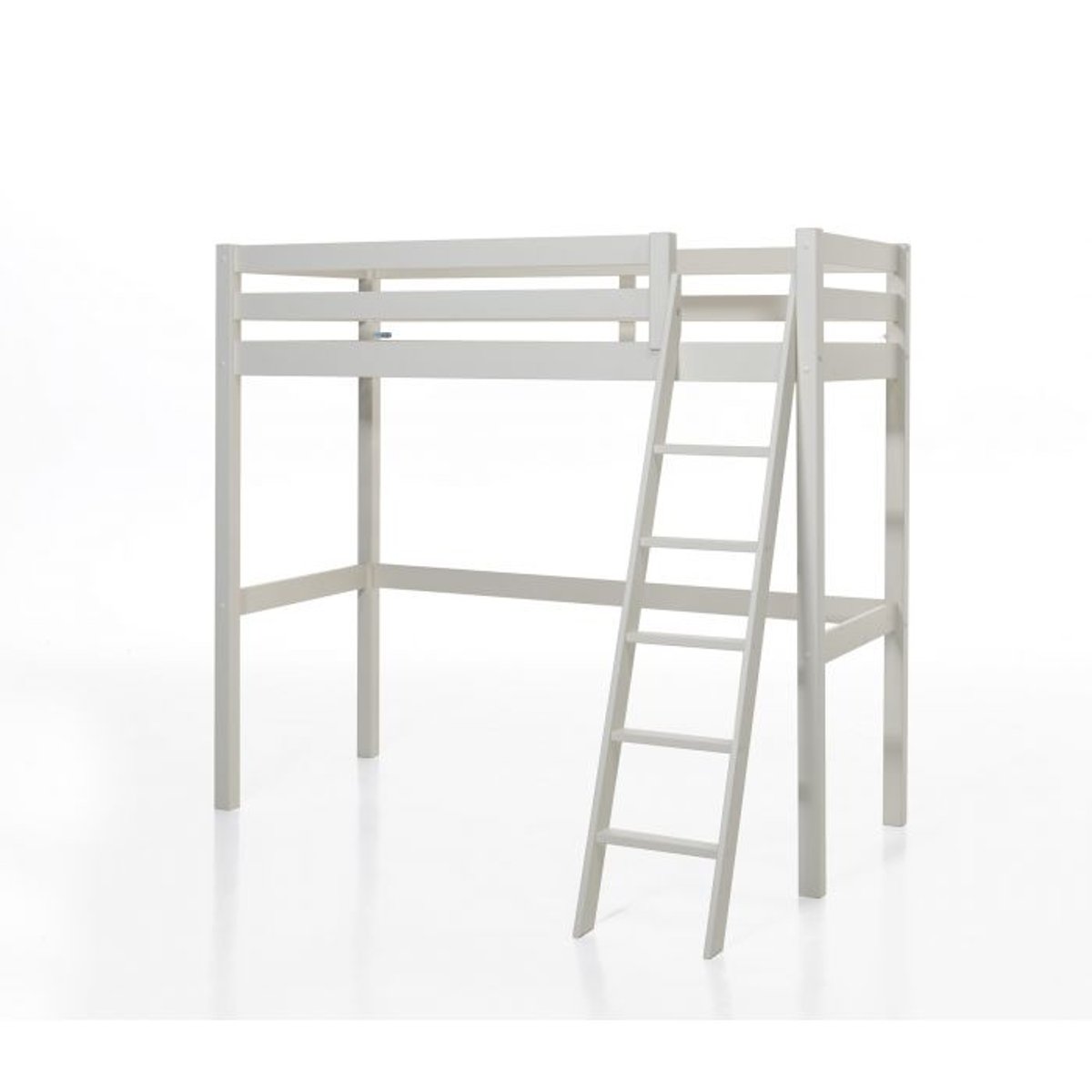 Lit Mezzanine Pino avec Fauteuil Intégré - Design Scandinave blanc, VIPACK