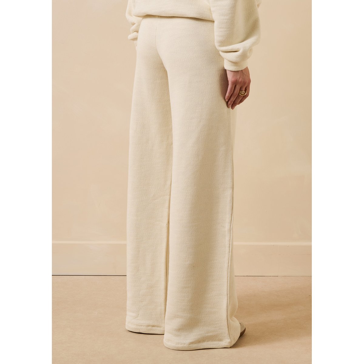 Pantalon large en coton biologique ecru, LA FEE MARABOUTEE