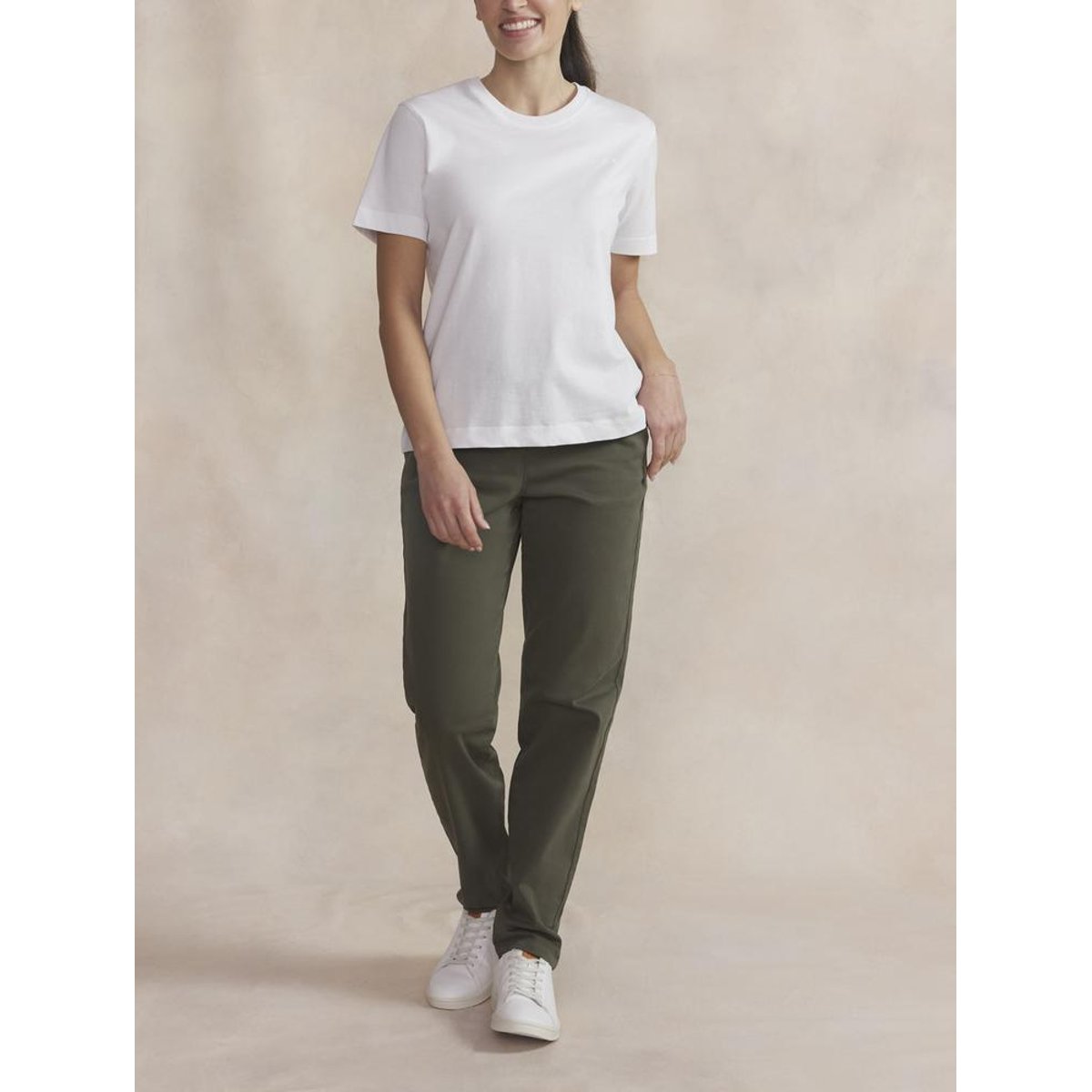 T-shirt manches courtes SELIATEE blanc, TBS