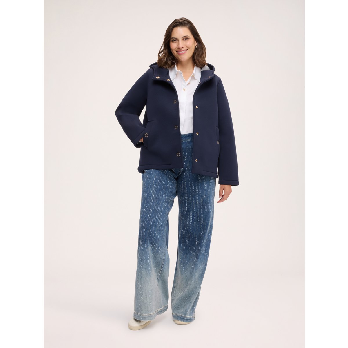 Veste à capuche bleu, FIORELLA RUBINO