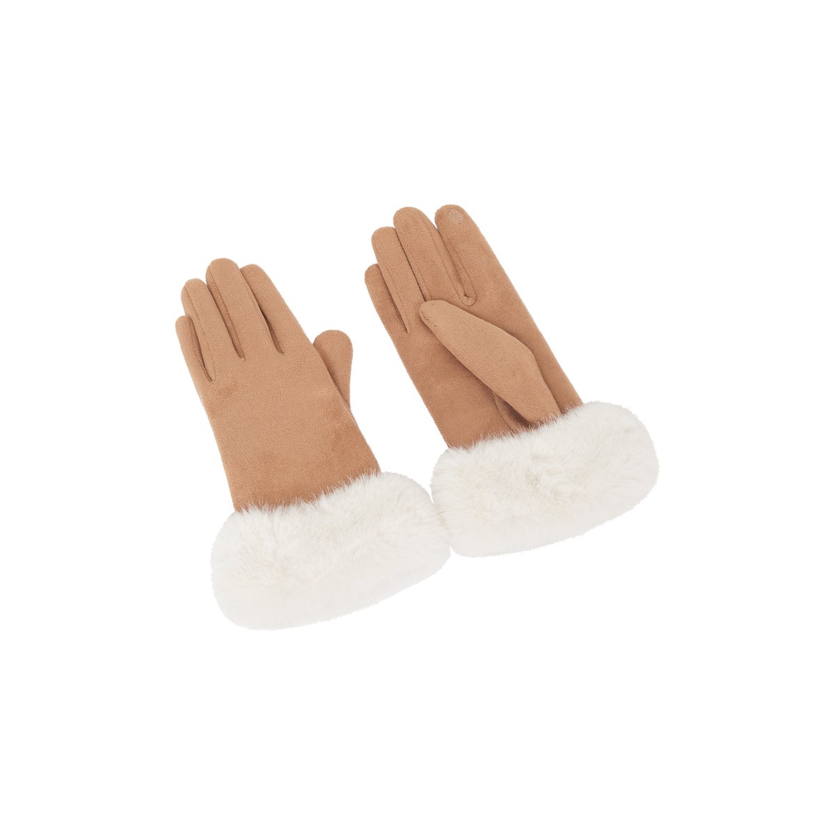 Gants élégants en daim NOA camel, CAROLL