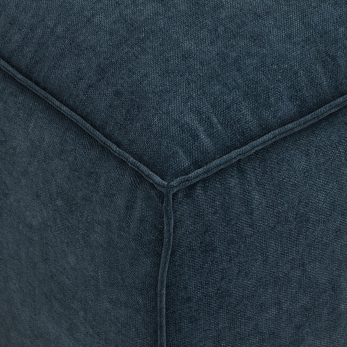 Elément chauffeuse pour canapé modulable, en velours texturé, SEVEN bleu de prusse, LA REDOUTE INTERIEURS