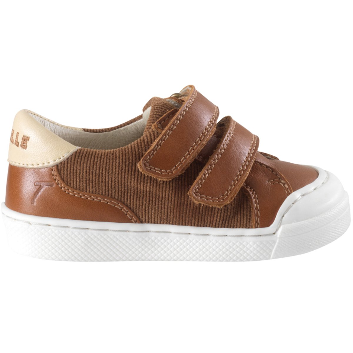 Baskets cuir enfant Happy marron, TICHOUPS