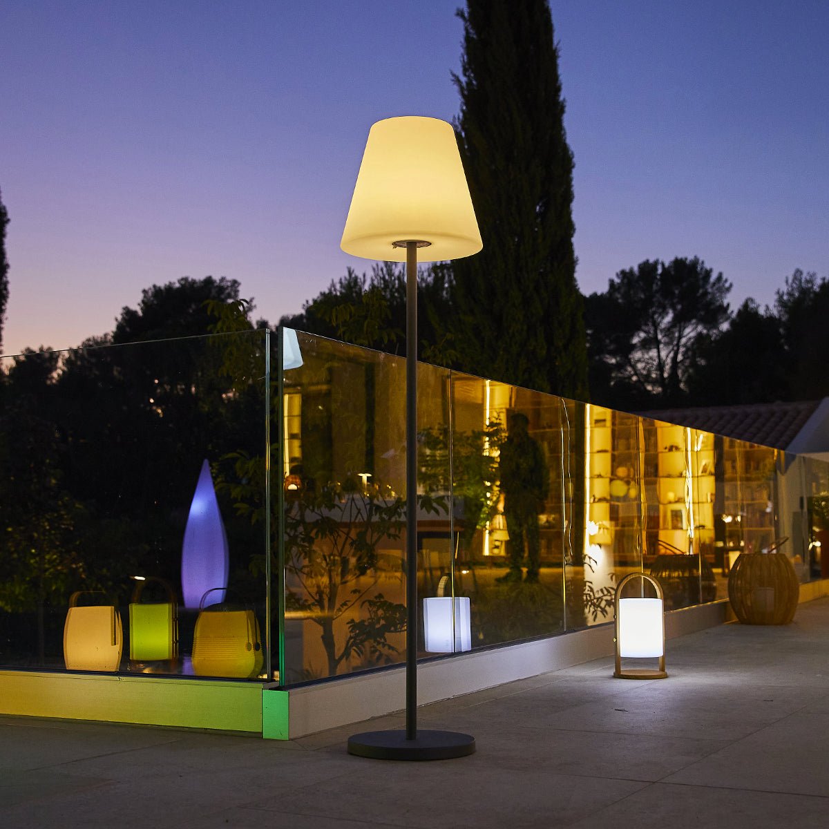 Lampadaire sans fil STANDY C150 gris, LUMISKY