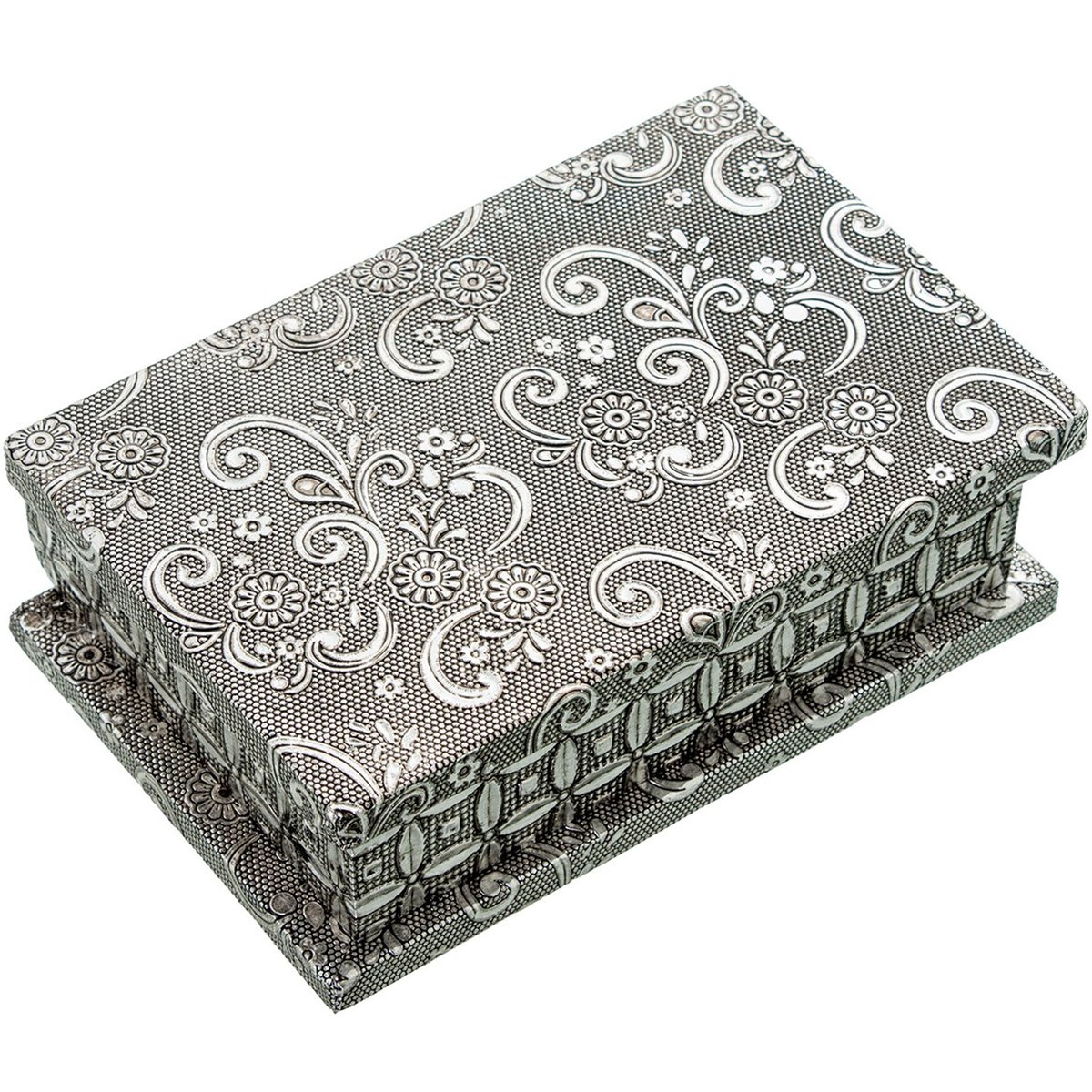 Boîte à bijoux en métal argenté 15x10x5cm argent, WADIGA