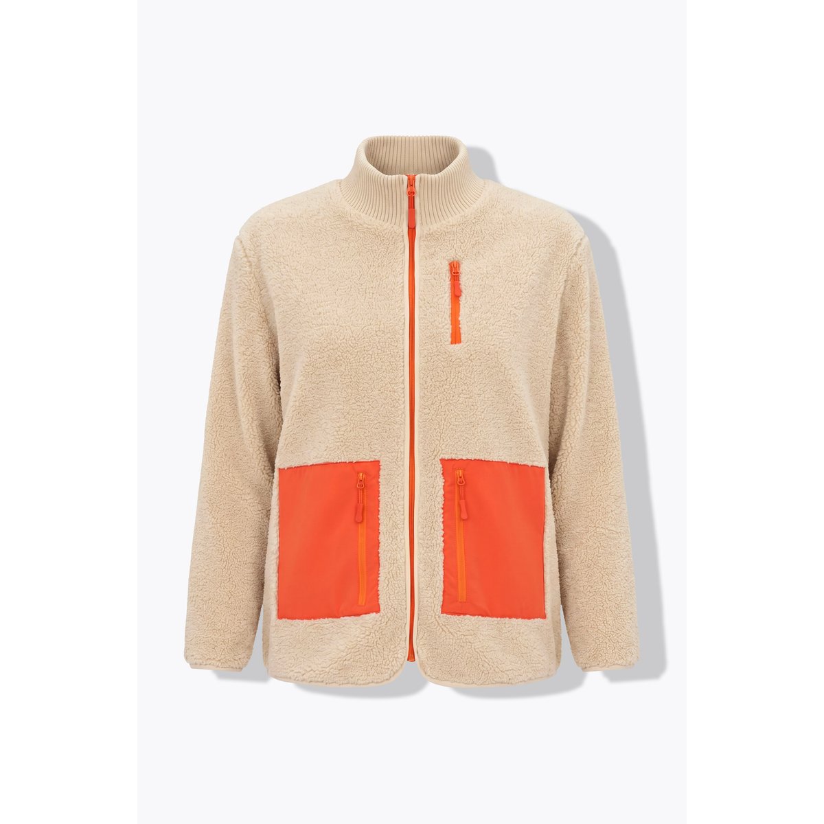 Veste en polaire bouclée beige, ULLA POPKEN