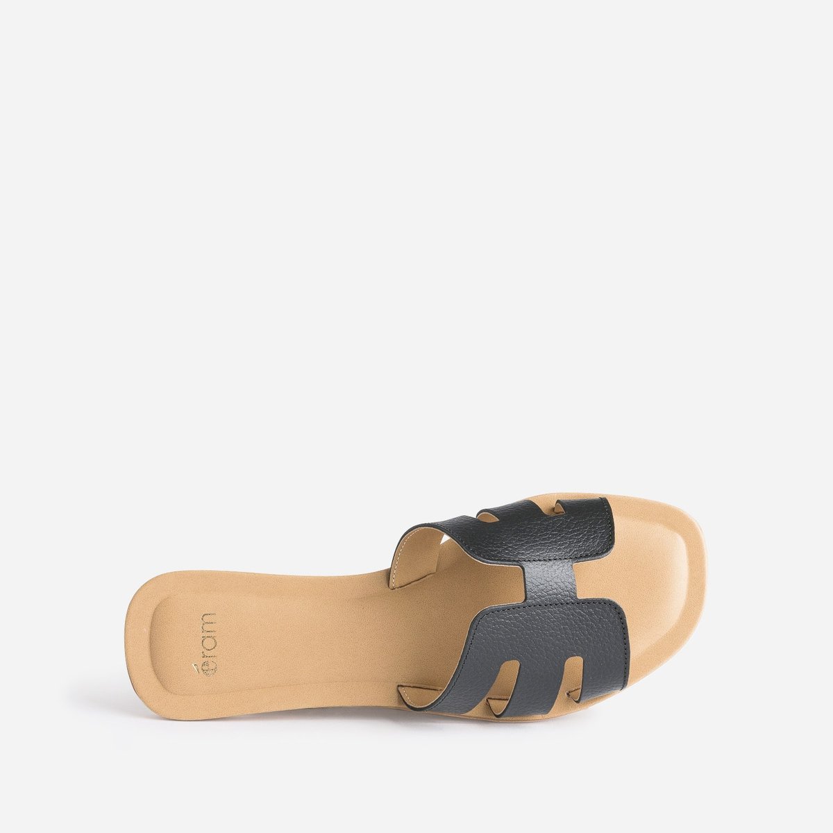 Mule en cuir HIERAU noir, ERAM