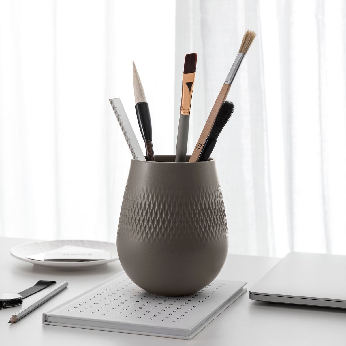 Vase Carré MANUFACTURE taupe, VILLEROY & BOCH
