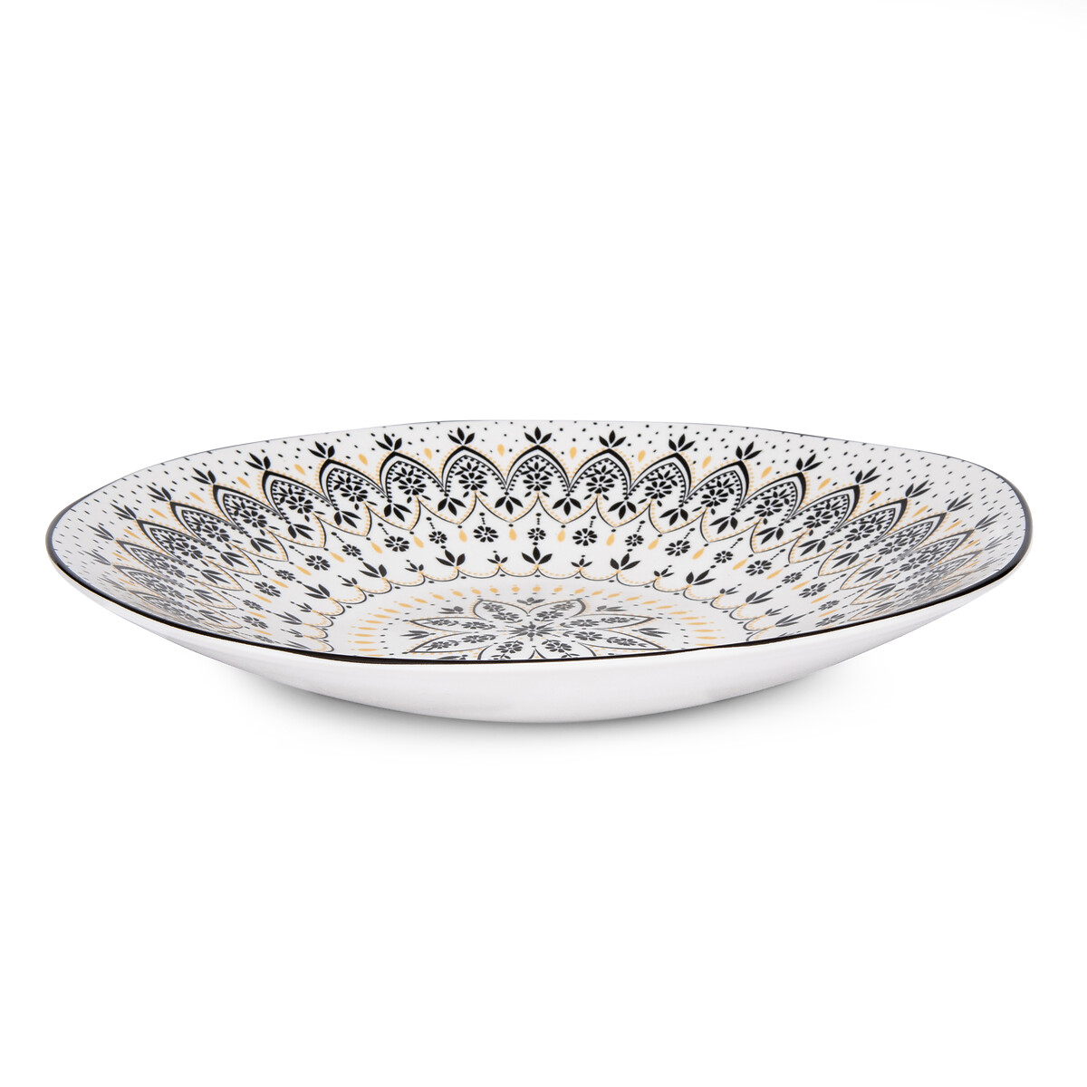 Artisanne Noir Medium Serving Bowl white, SARA MILLER