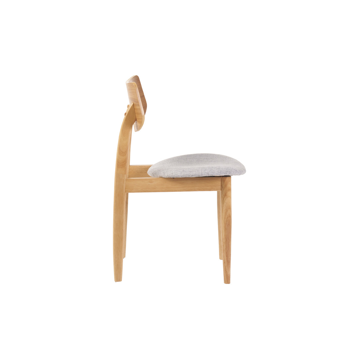 Chaises scandinaves en bois (lot de 2) ELION gris clair, MILIBOO