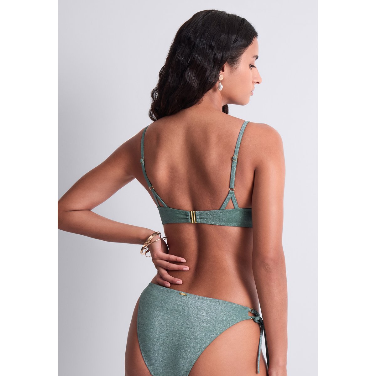 Bas de maillot de bain taille basse Summer Glow bleu, AUBADE