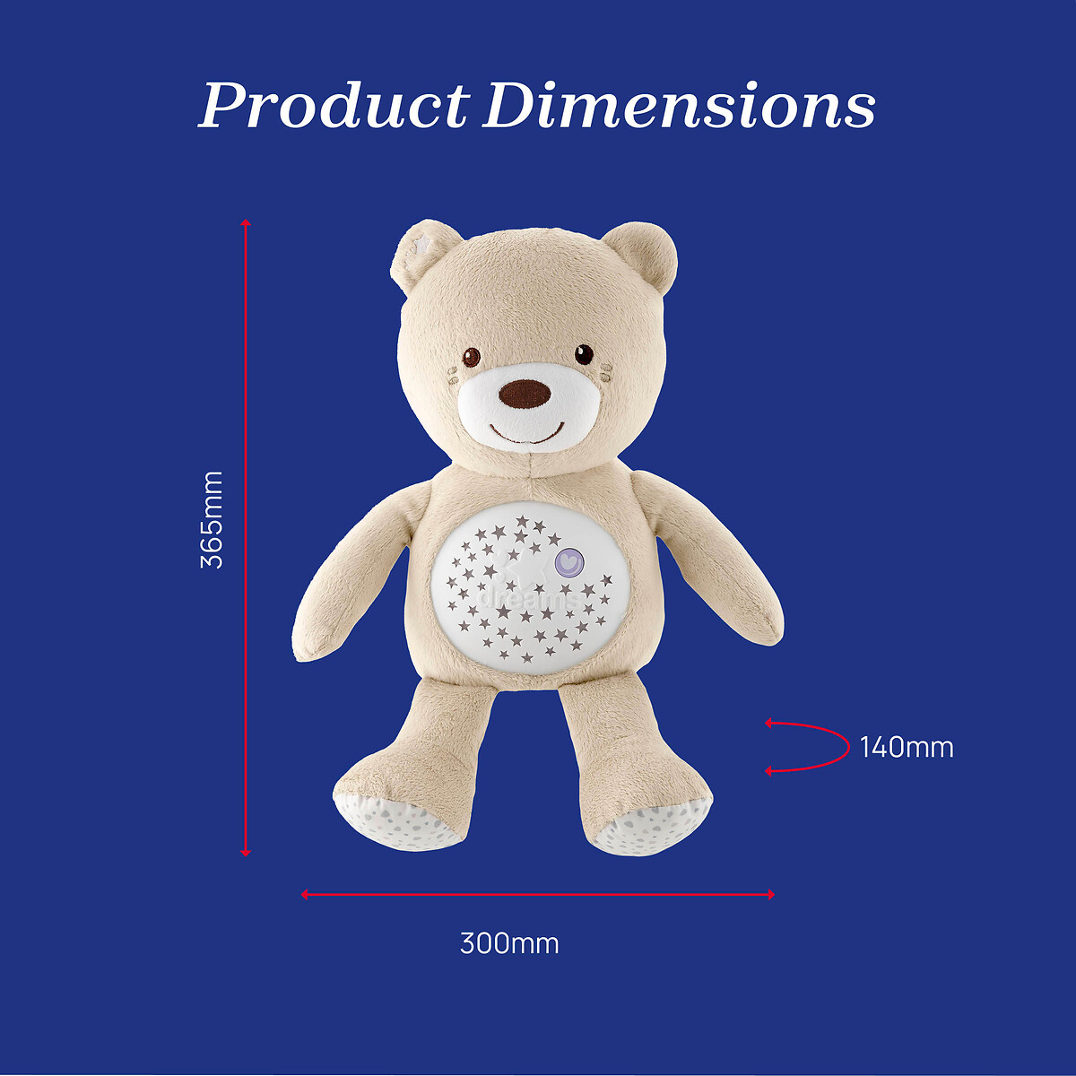 First Dreams Baby Bear Toy brown , CHICCO