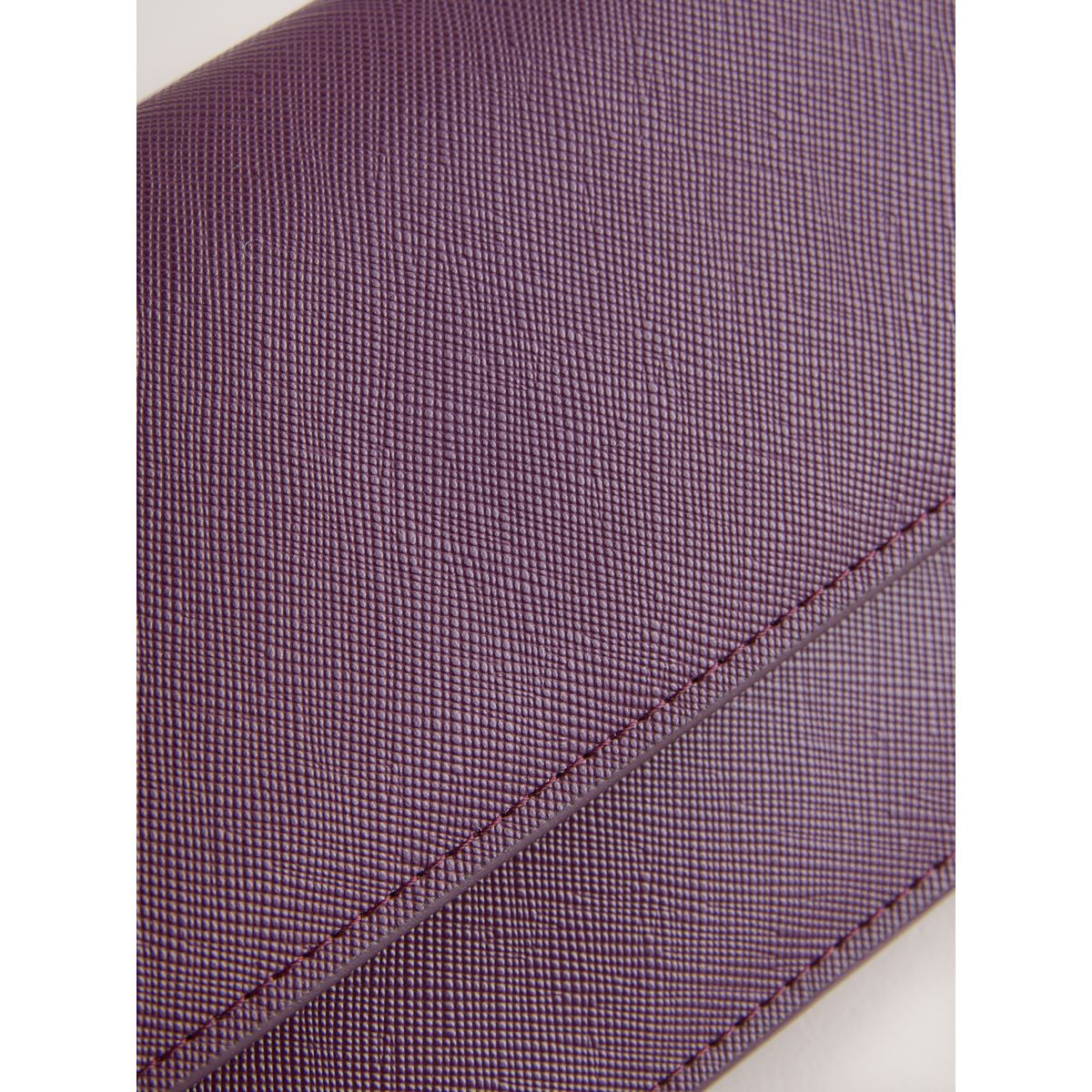 Pochette portefeuille à rabat plié prune, NEXT