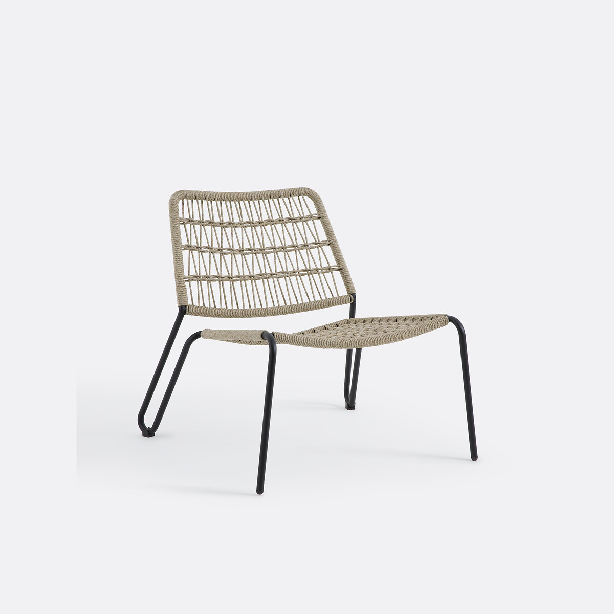 Fauteuil bas de jardin en corde tressée, MASIX naturel, LA REDOUTE INTERIEURS