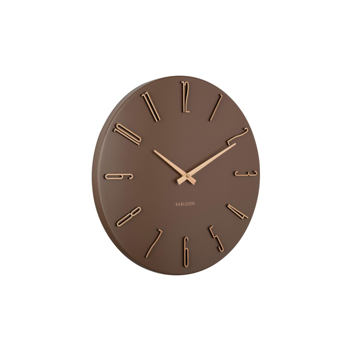 Horloge Murale Métal ESMERADO brun moka, KARLSSON