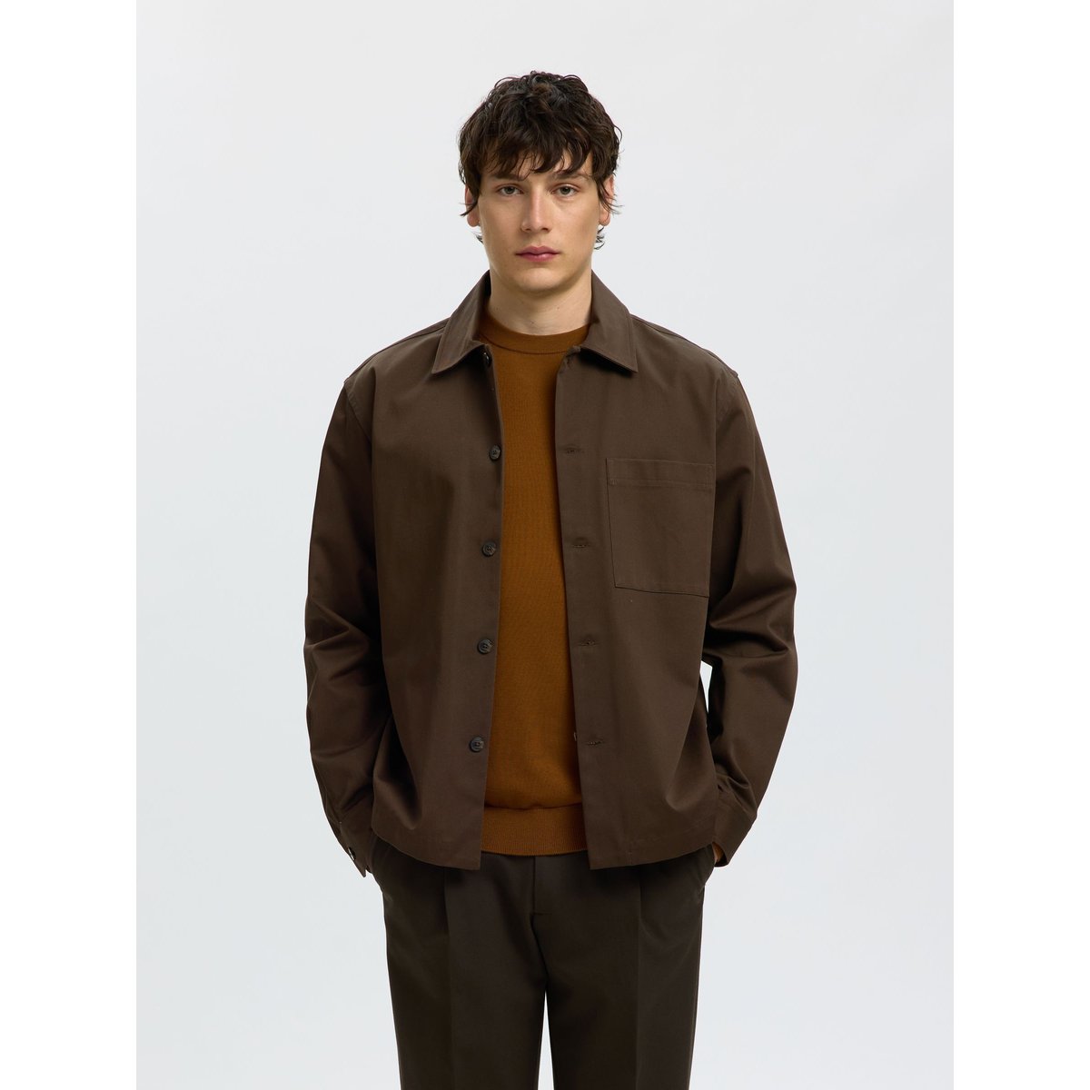 Surchemise marron - delicioso, SELECTED