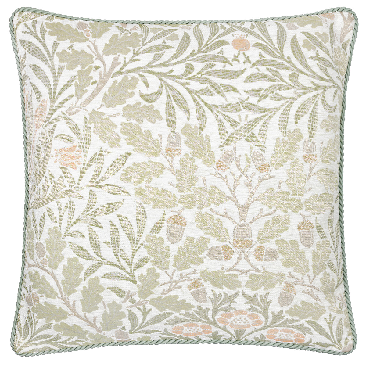 Acorn Jacquard Chenille Feather Filled Cushion sage, MORRIS & CO.