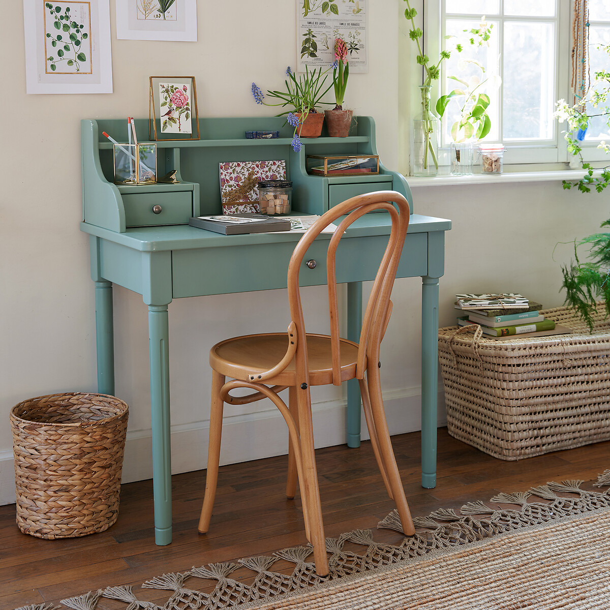 Bureau avec réhausse, Baudry vert eucalyptus, LA REDOUTE INTERIEURS