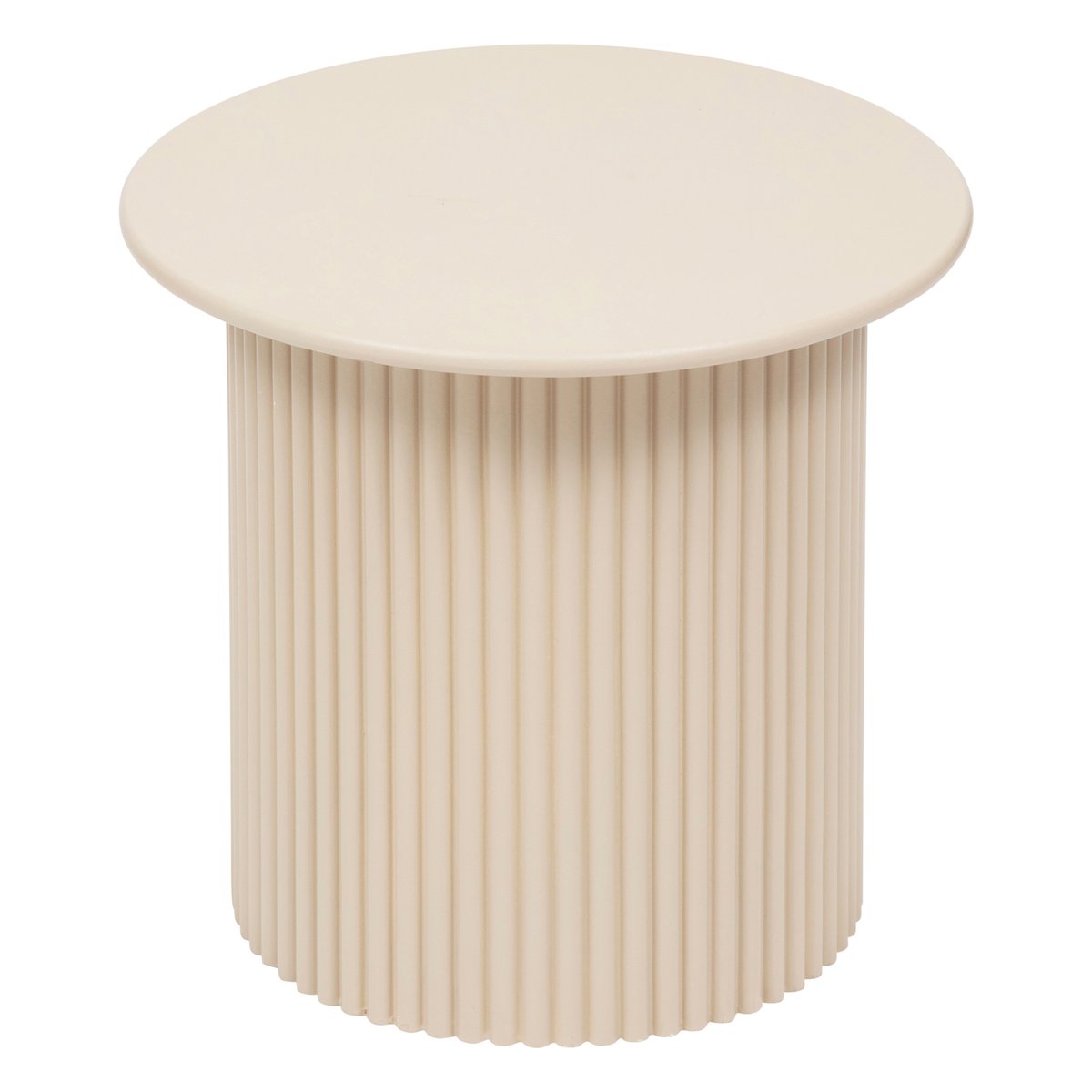 Lot de 2 tables basses gigognes cylindriques EINO beige, ATMOSPHERA