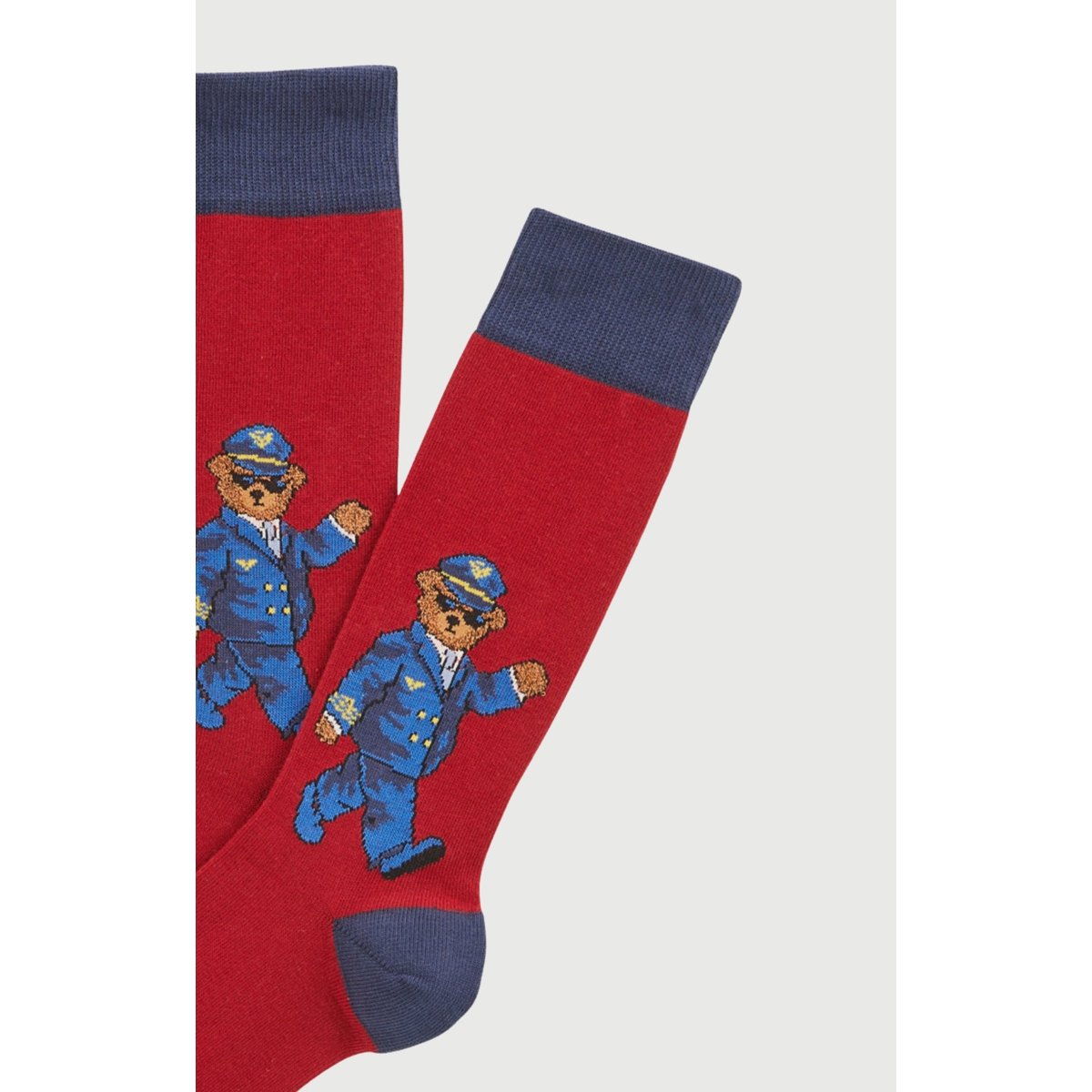 Chaussettes en coton imprimé Pilote de lit bordeaux, ARTHUR