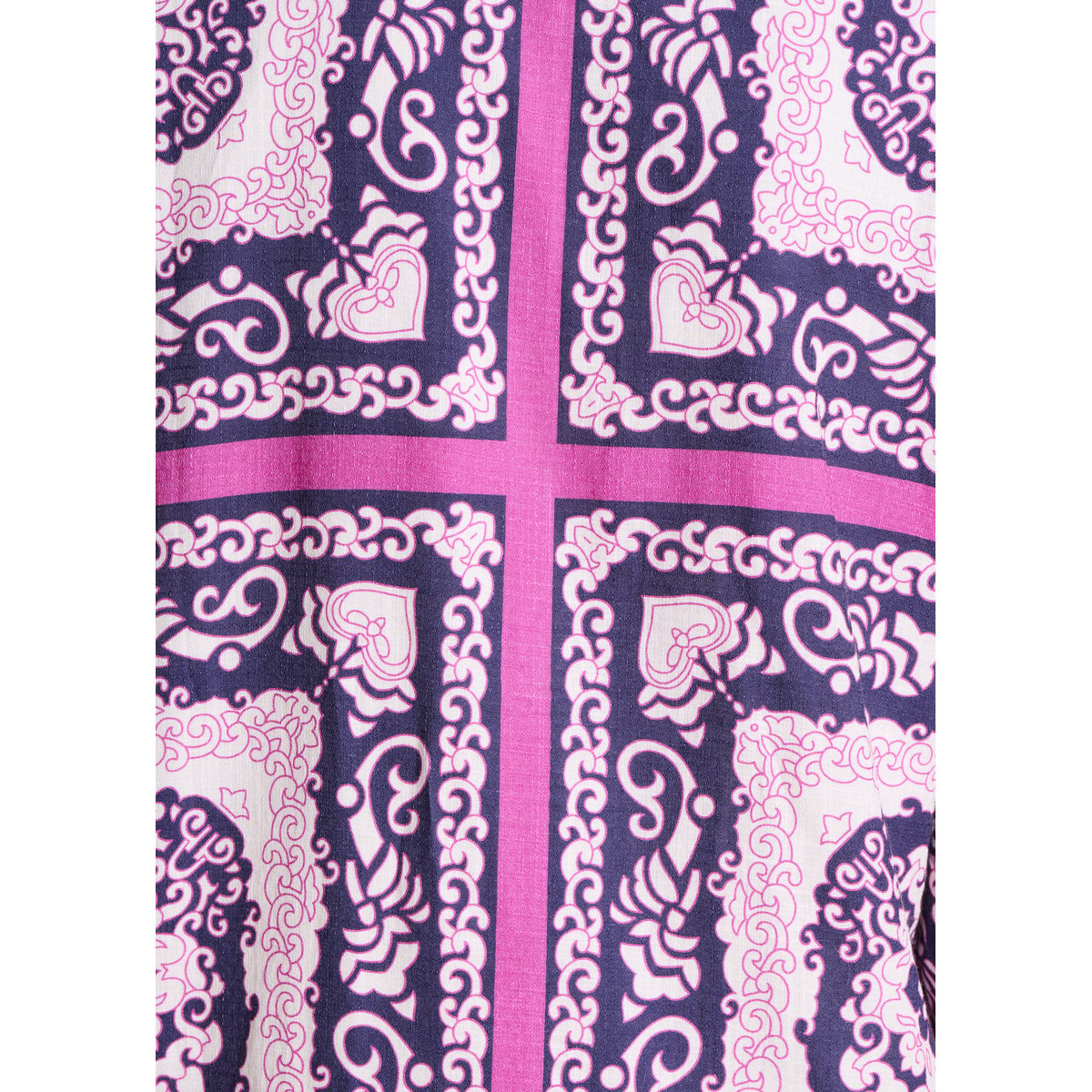 Robe courte droite à imprimé foulard en coton violet/fiesta, LA FEE MARABOUTEE