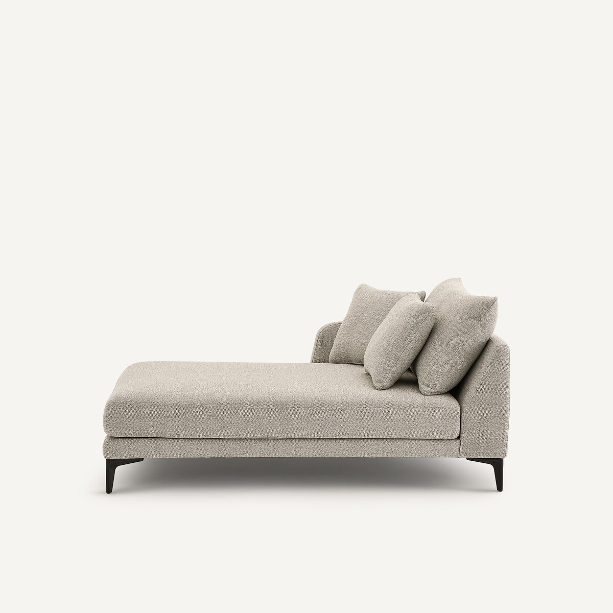 Méridienne en mélange texturé, MODERNISTE gris moyen, AM.PM X EMMANUEL GALLINA