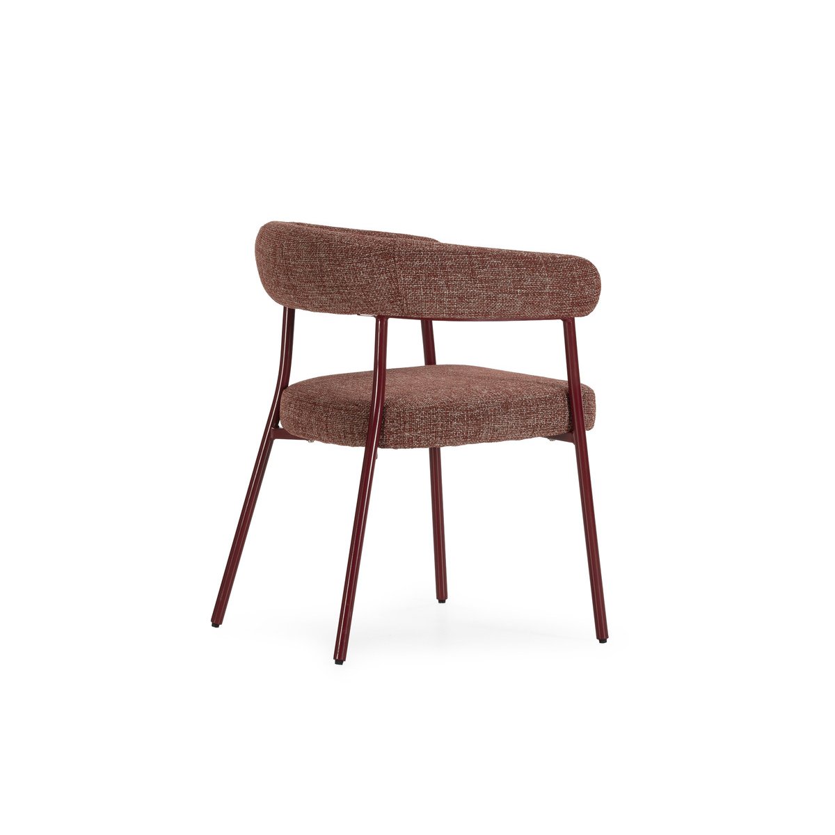 Lot de 2 chaises tissu texturé, ROSA rouge, BOBOCHIC