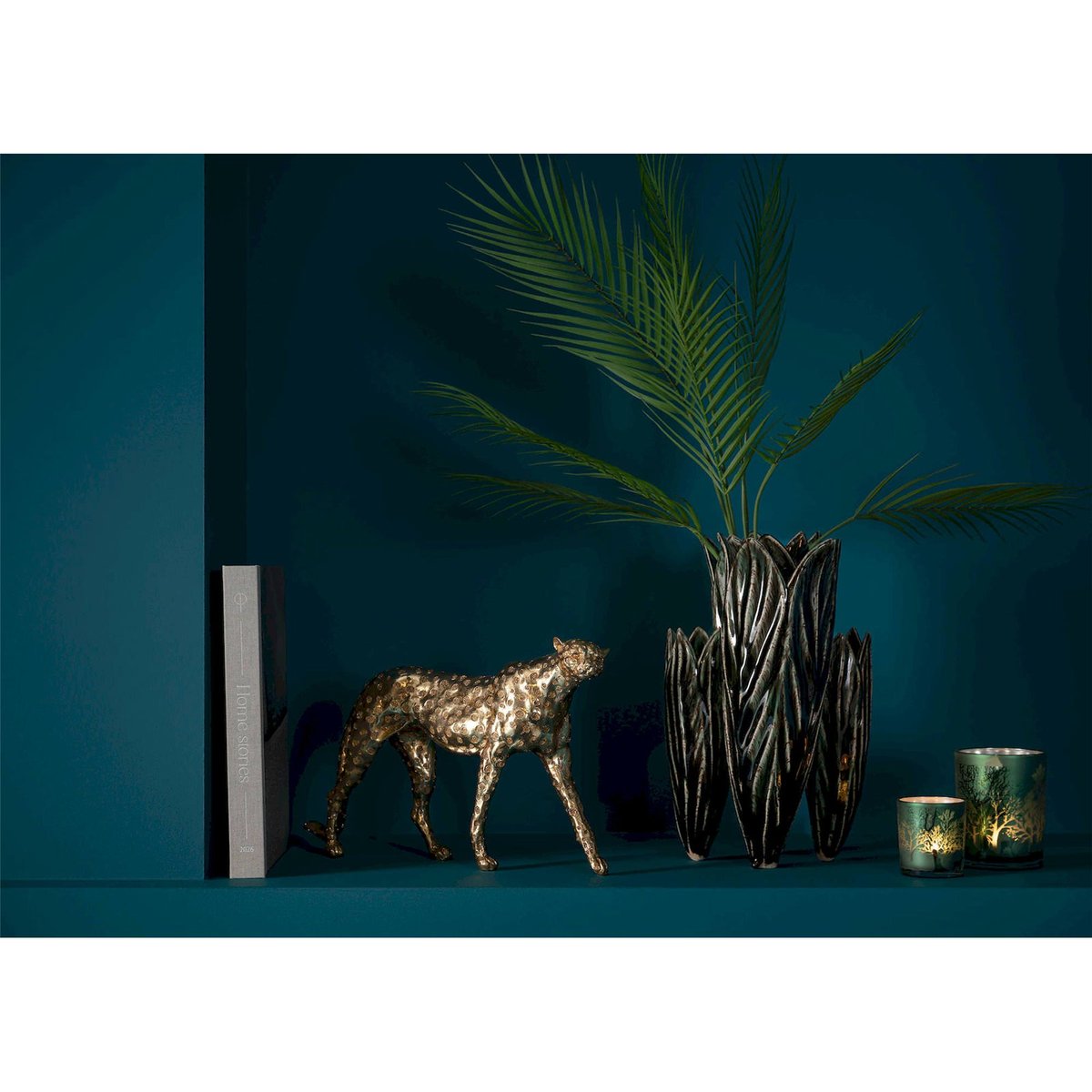 Vase en poterie sculpturale bleu pétrole, RECOLLECTION