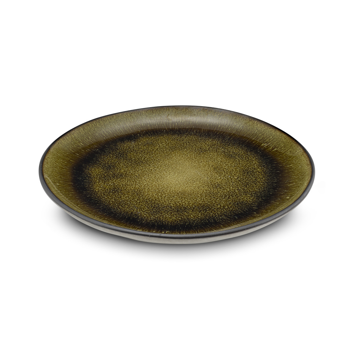 Assiette dessert 20.5 cm (lot de 6) - vert olive, MEDARD DE NOBLAT