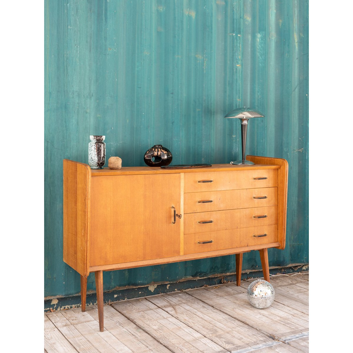 Enfilade en bois Margaret N°478 - Bon état bois foncé, DEBONGOUT