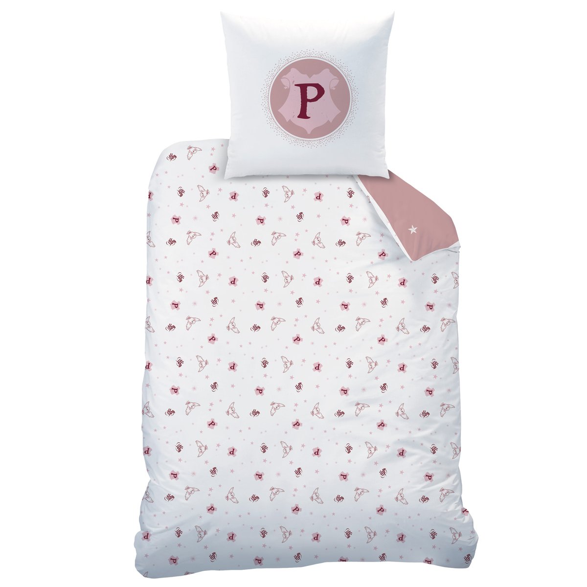 Parure de lit imprimée 100% coton, FLY rose, HARRY POTTER