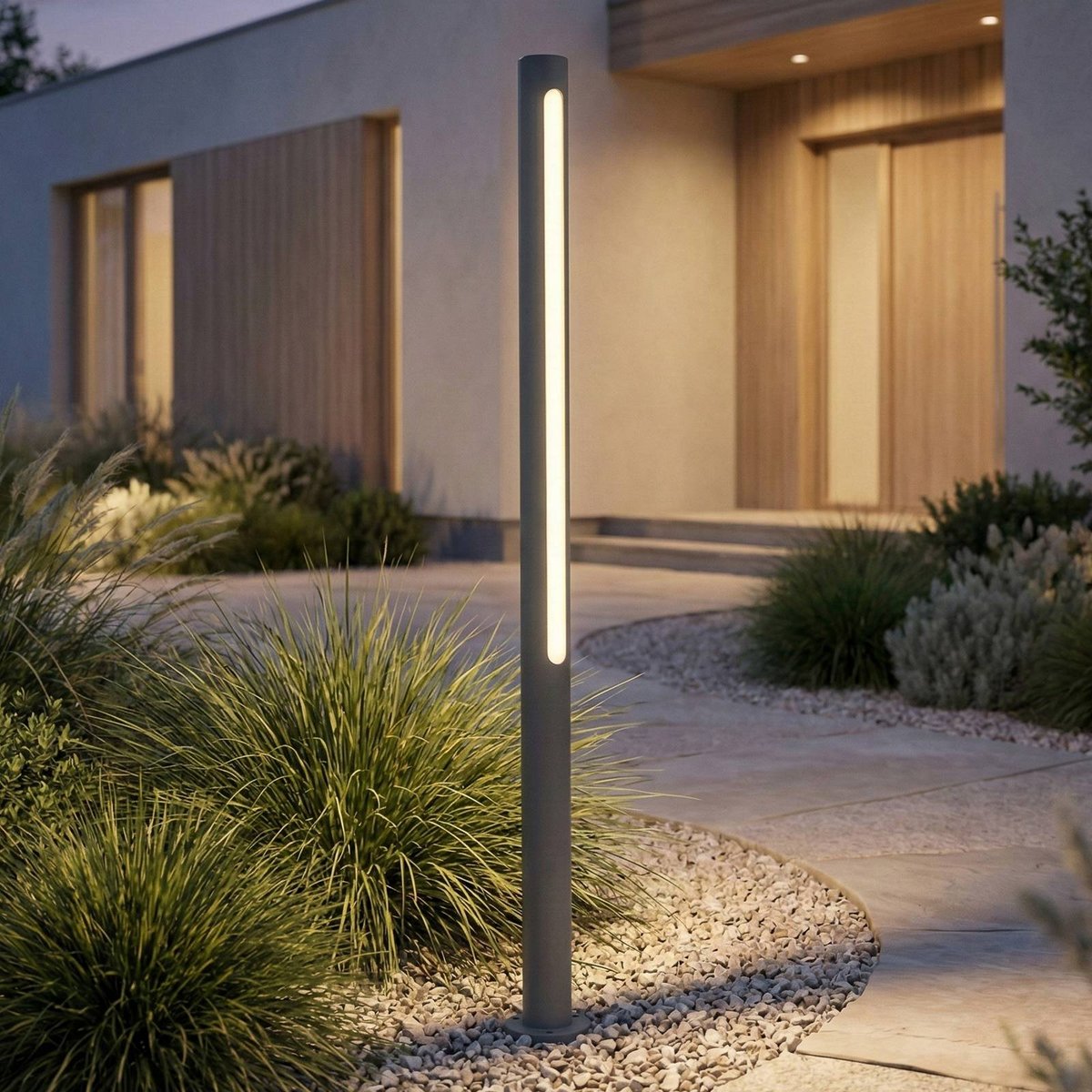 Luminaire extérieur en aluminium moderneLED anthracite, blanc, LINDBY